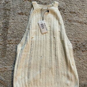 Miou Muse Distressed Fitted Top